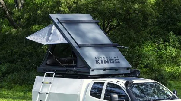 a Mk3 Kings rooftop tent on a car